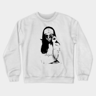 Aaliyah Vintage Portrait Crewneck Sweatshirt Official Aaliyah Merch