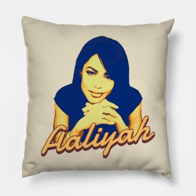 Aaliyah Vintage Throw Pillow Official Aaliyah Merch