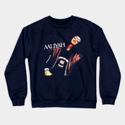 Vintage Aaliyah 90S Black Crewneck Sweatshirt Official Aaliyah Merch