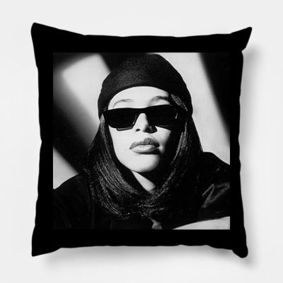 Aaliyah Black Style Throw Pillow Official Aaliyah Merch