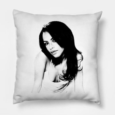 Young Aaliyah Vintage Retro Style Throw Pillow Official Aaliyah Merch