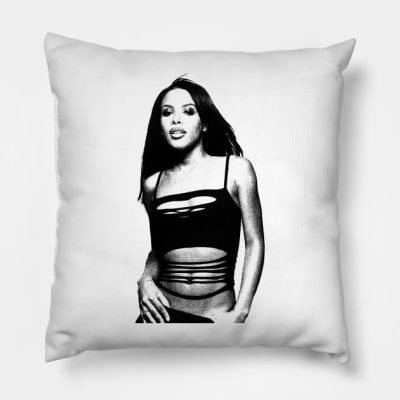 Aaliyah Vintage Retro Style Throw Pillow Official Aaliyah Merch