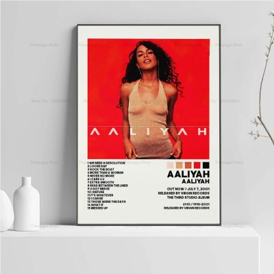 New Aaliyahes Age Ain t Nothing Number Music Album Cover Poster Prints Wall Art Painting Picture - Aaliyah Shop