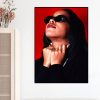 Singer A Aaliyah Actress POSTER Prints Wall Painting Bedroom Living Room Wall Sticker Small 2 - Aaliyah Shop