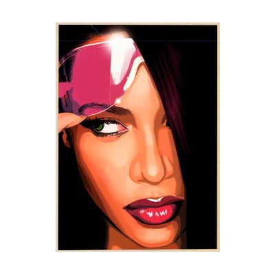 Singer A Aaliyah Actress Posters Kraft Paper Vintage Poster Wall Art Painting Study Aesthetic Art Small 9 - Aaliyah Shop