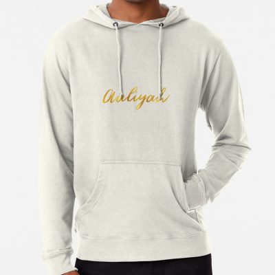Aaliyah Name Hand Lettering In Gold Letters| Perfect Gift Aaliyah Hoodie Official Aaliyah Merch