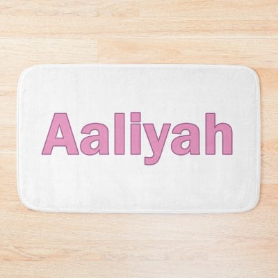 Aaliyah Name Pink Lettering Text - 0020 Bath Mat Official Aaliyah Merch