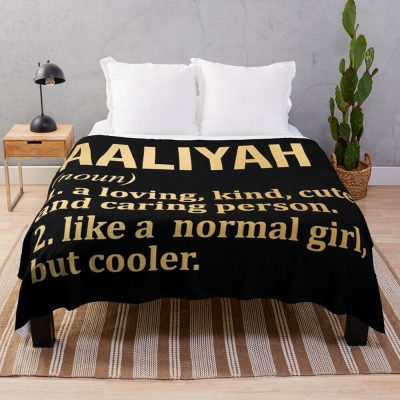 Definition Of Aaliyah In Gold Throw Blanket Official Aaliyah Merch