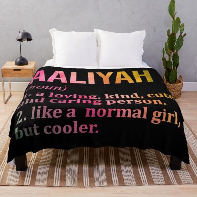 Definition Of Aaliyah In Watercolor Throw Blanket Official Aaliyah Merch