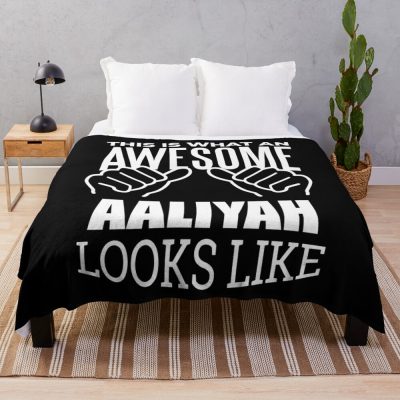 This Is What An Awesome Aaliyah Looks Like Throw Blanket Official Aaliyah Merch