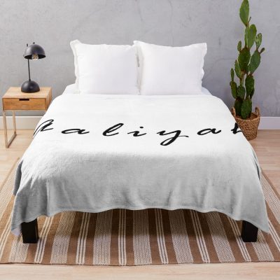 Aaliyah Name Design Throw Blanket Official Aaliyah Merch