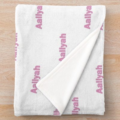 Aaliyah Name Pink Lettering Text - 0020 Throw Blanket Official Aaliyah Merch