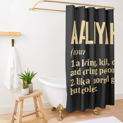 Definition Of Aaliyah In Gold Shower Curtain Official Aaliyah Merch