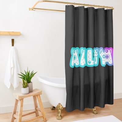 Aaliyah Name - Cute Monster Shower Curtain Official Aaliyah Merch