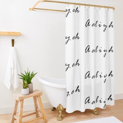 Aaliyah Name Design Shower Curtain Official Aaliyah Merch